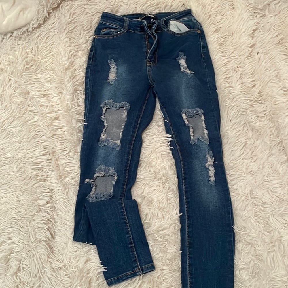 Ripped fashion nova jeans
